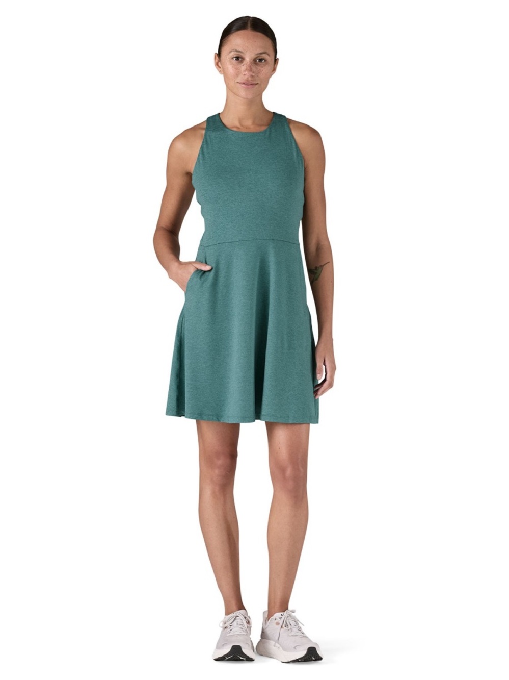 Patagonia Seabrook Dress Cross Back Wetland Blue Size Medium